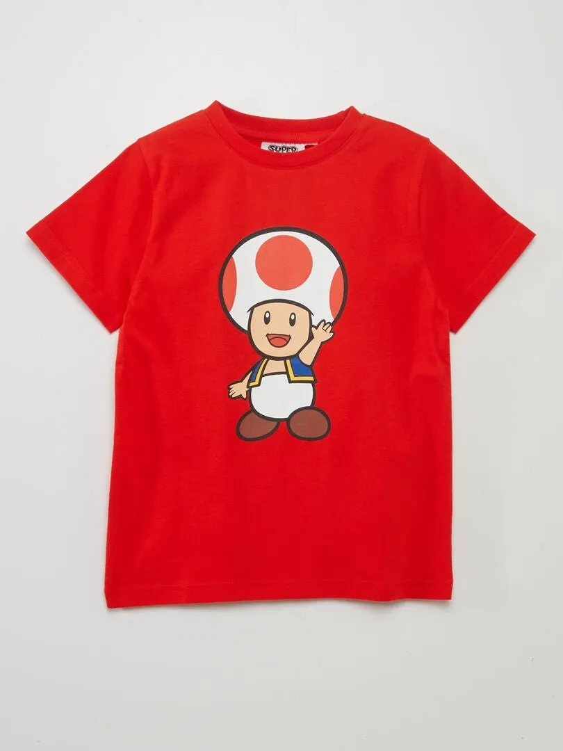 CAMISETA DE MANGA CORTA 'SUPERMARIO'  ROJO