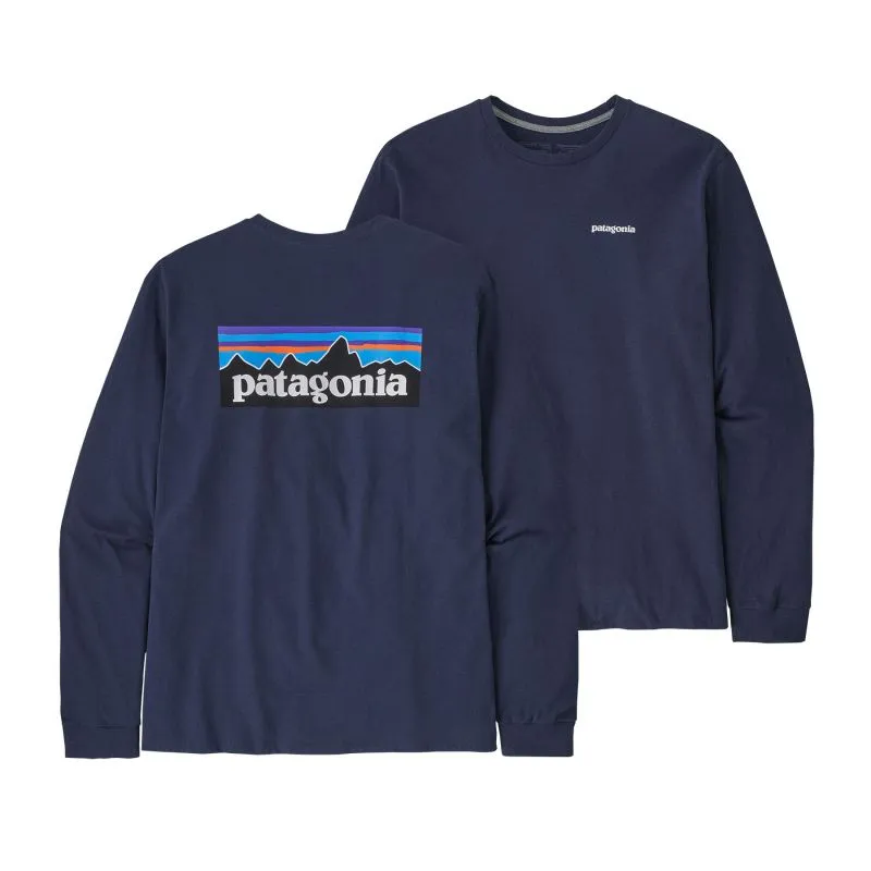 CAMISETA DE MANGA LARGA PARA HOMBRE PATAGONIA L/S P6 LOGO RESPONSIBILITEE (CLASSIC NAVY)