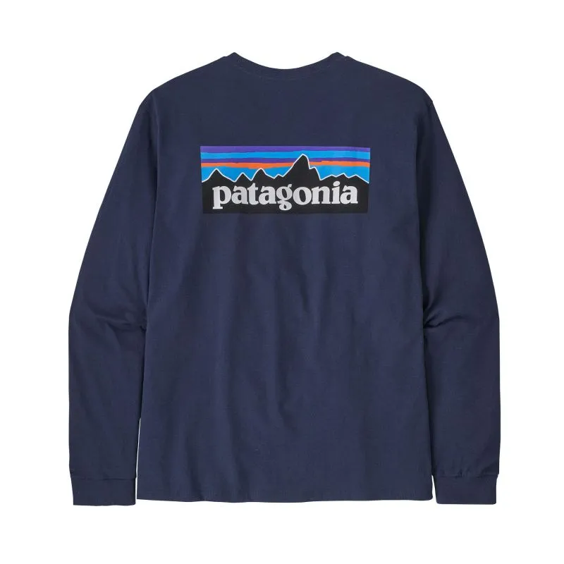 CAMISETA DE MANGA LARGA PARA HOMBRE PATAGONIA L/S P6 LOGO RESPONSIBILITEE (CLASSIC NAVY)