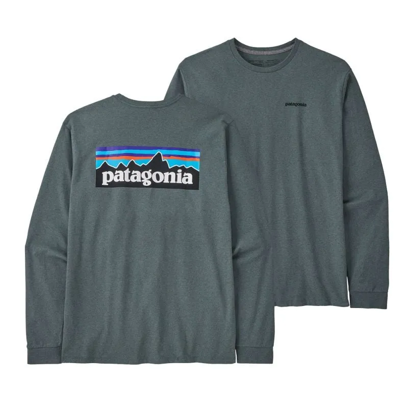 CAMISETA DE MANGA LARGA PARA HOMBRE PATAGONIA L/S P6 LOGO RESPONSIBILITEE (NUEVO VERDE)