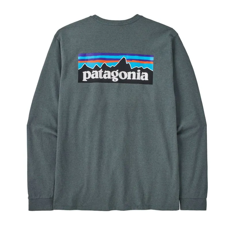 CAMISETA DE MANGA LARGA PARA HOMBRE PATAGONIA L/S P6 LOGO RESPONSIBILITEE (NUEVO VERDE)