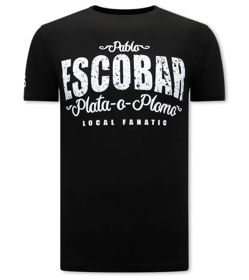CAMISETA ESCOBAR PABLO HOMBRE  NEGRO