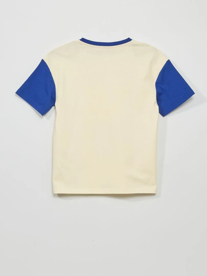 CAMISETA ESTAMPADA DE MANGA CORTA  BLANCO