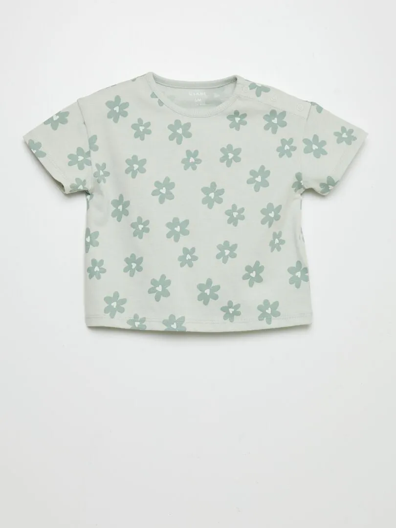 CAMISETA ESTAMPADA OVERSIZE  VERDE
