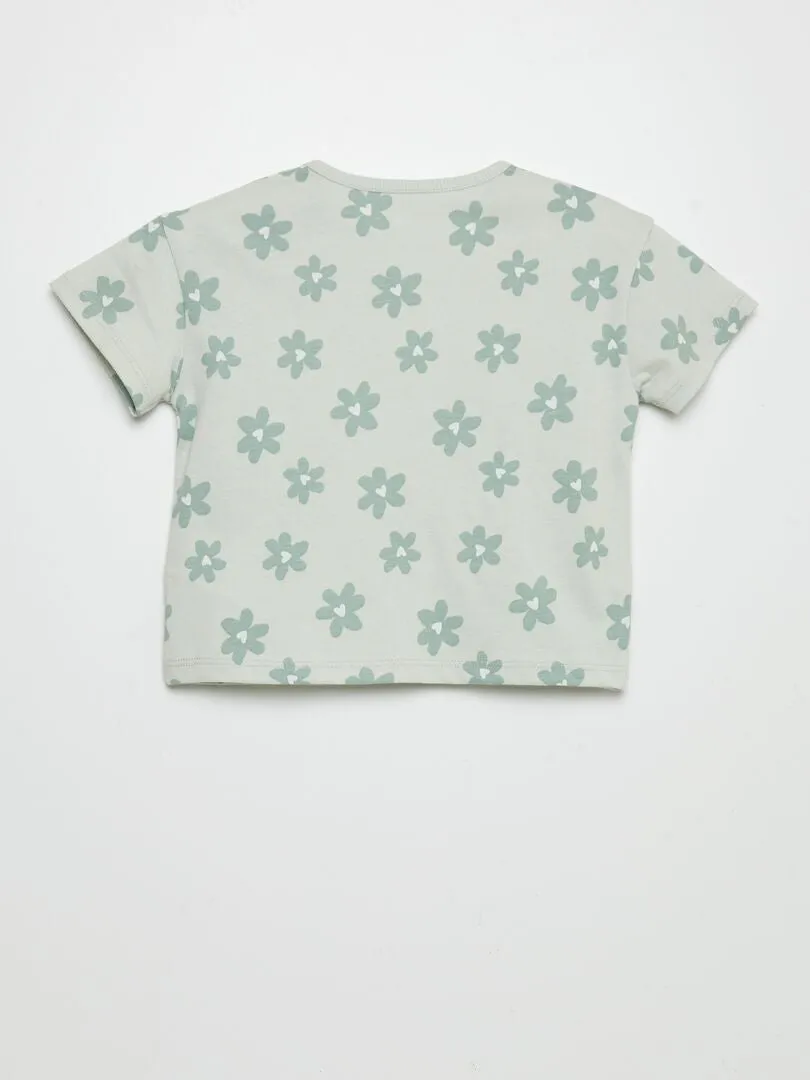CAMISETA ESTAMPADA OVERSIZE  VERDE