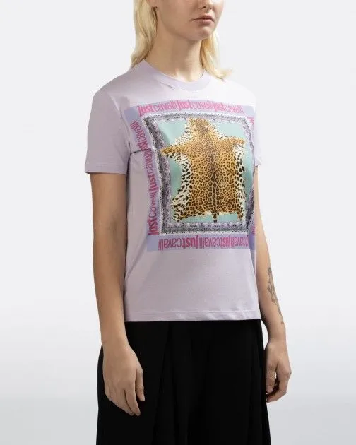 Camiseta Just Cavalli 74PBHF09 Morado