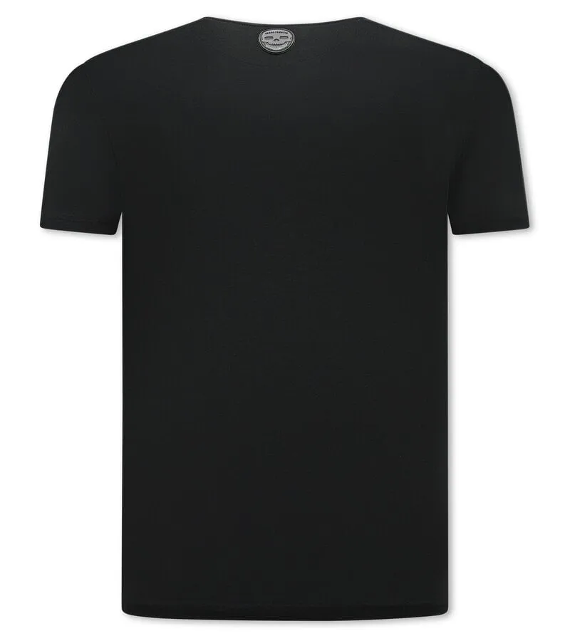 CAMISETA LAKERS PRINT HOMBRE  NEGRA