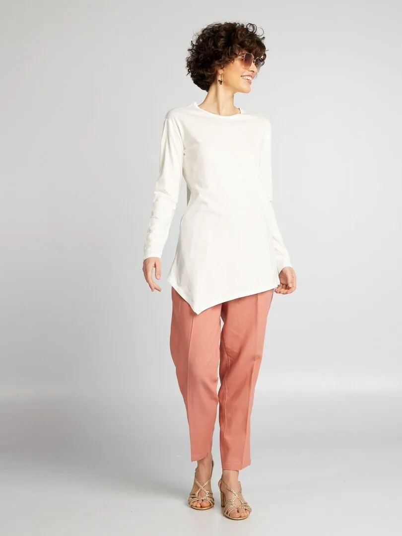 CAMISETA LARGA  BEIGE