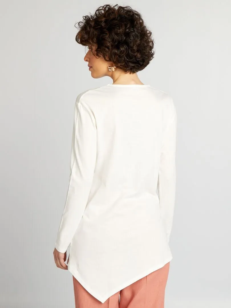 CAMISETA LARGA  BEIGE