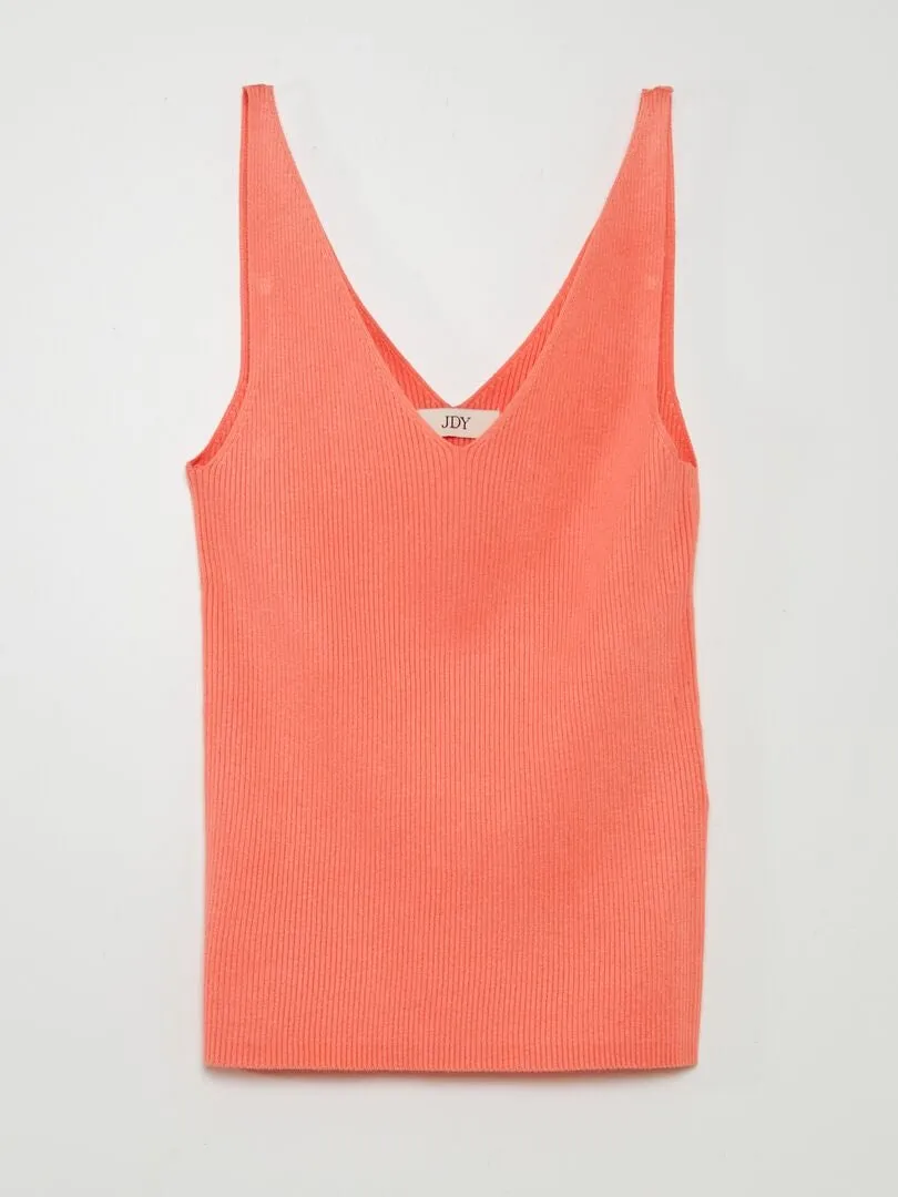 CAMISETA LISA SIN MANGAS 'JDY'  ROSA