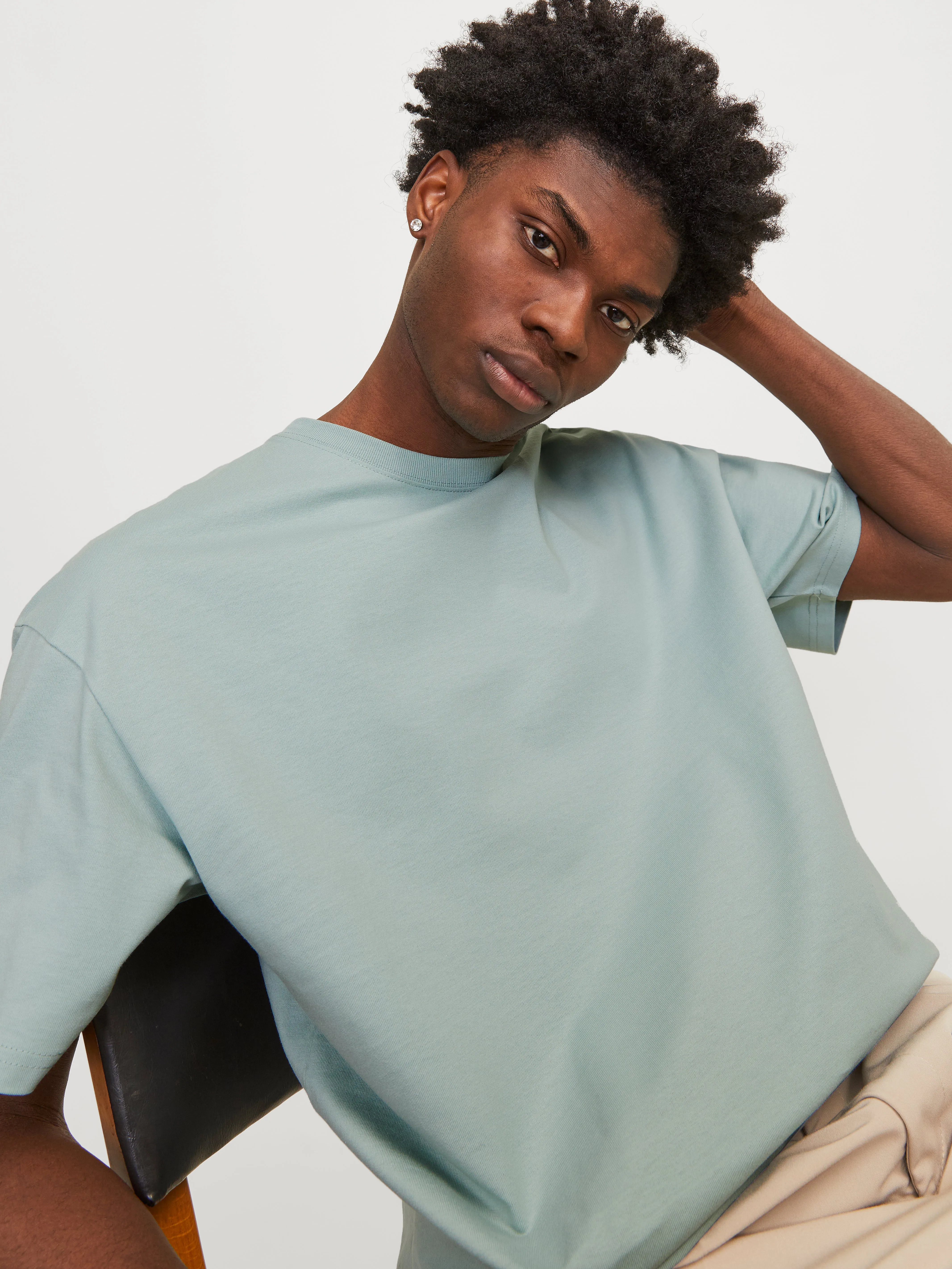 Camiseta Liso Cuello redondo | Azul intermedio | Jack & Jones®