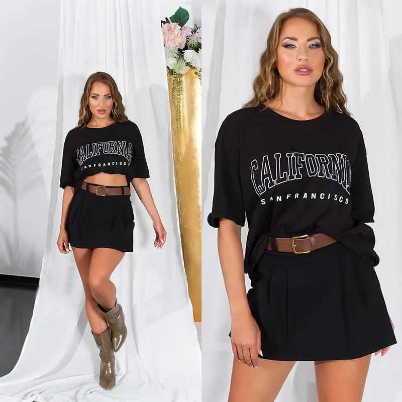 Camiseta oversize negro