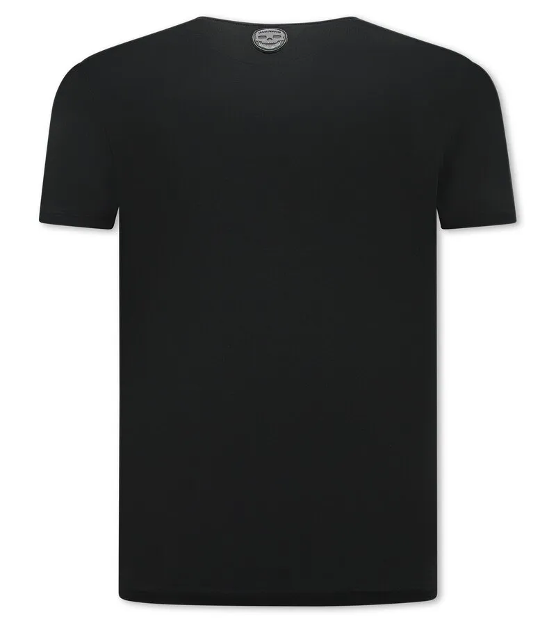 CAMISETA PLATO PLOMO HOMBRE  NEGRO