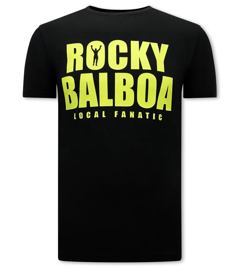 CAMISETA ROCKY BALBOA HOMBRE  NEGRO