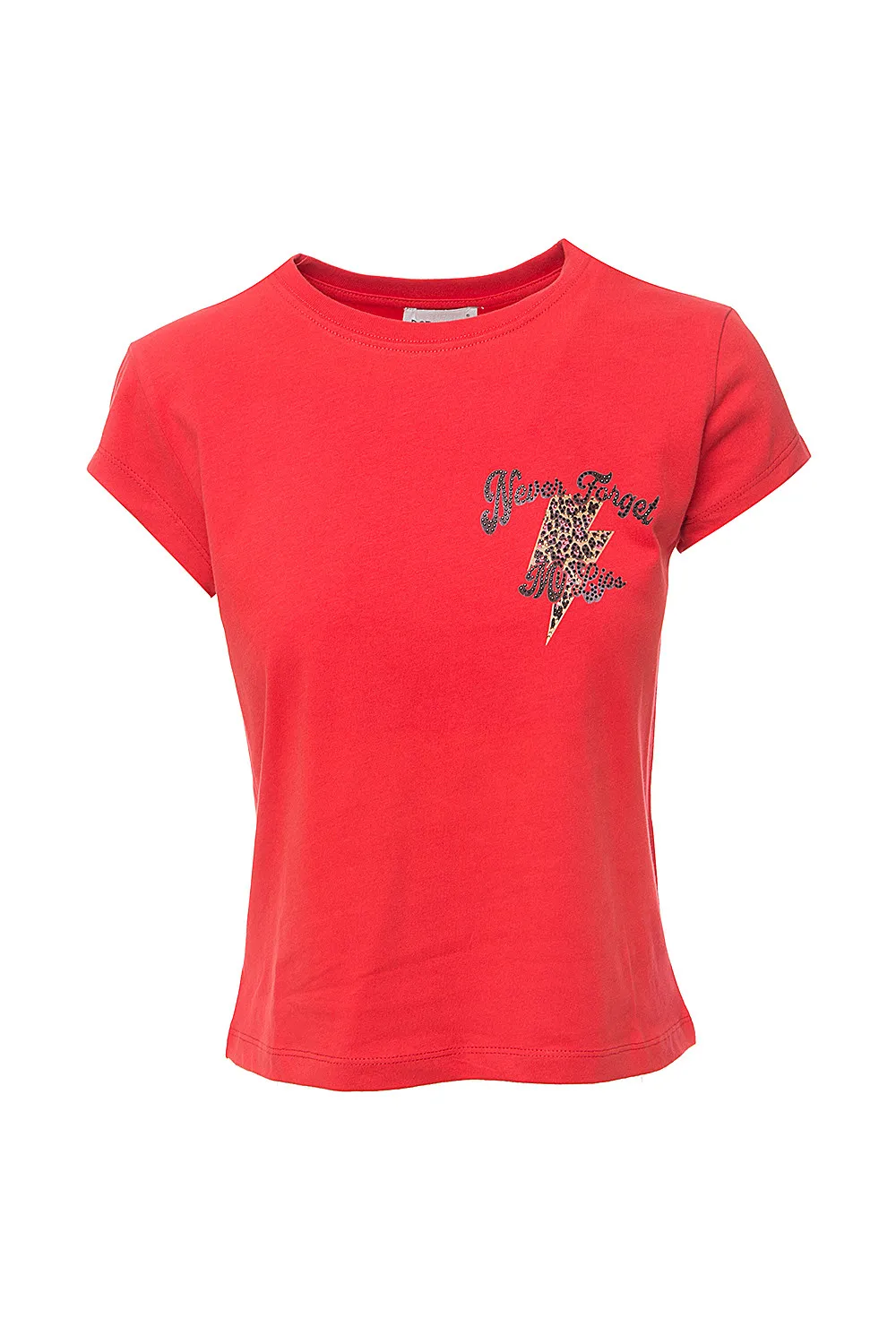 Camiseta roja strass labios