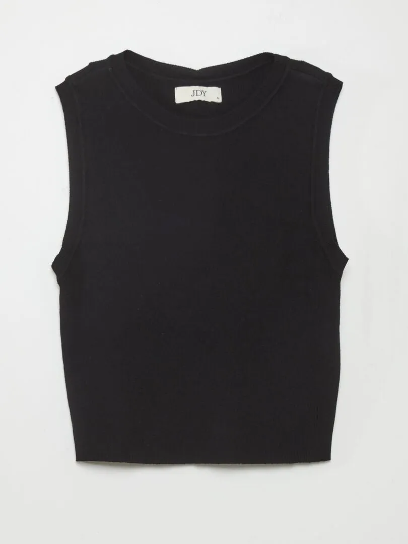 CAMISETA SIN MANGAS  NEGRO