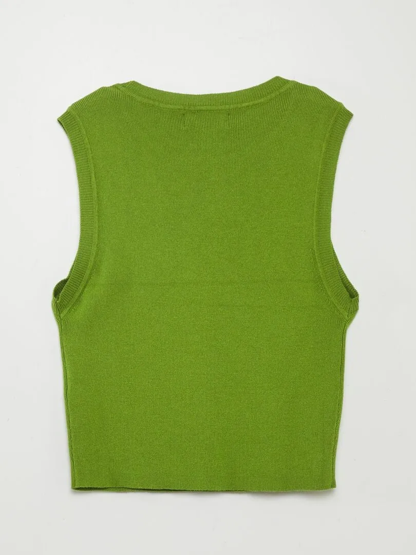 CAMISETA SIN MANGAS  VERDE