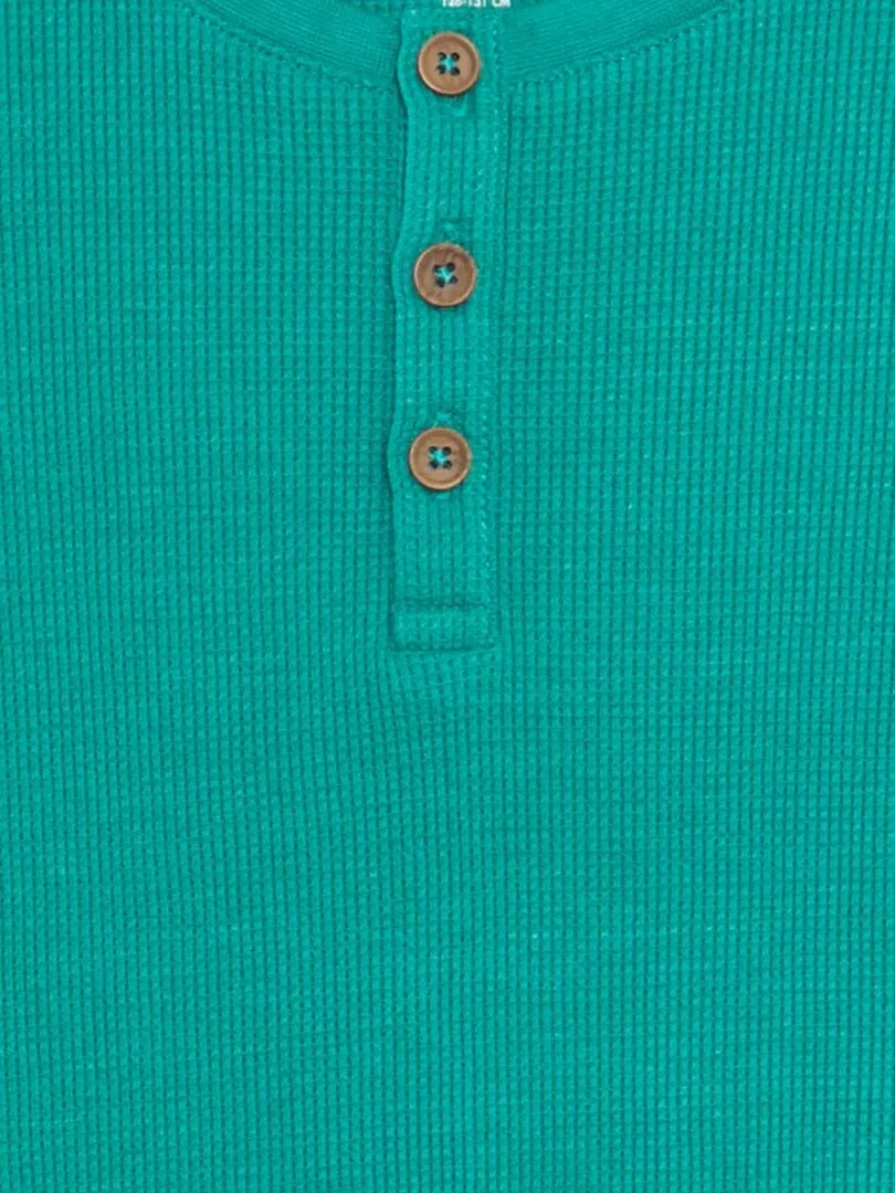 CAMISETA TEXTURIZADA CON CUELLO PANADERO  VERDE