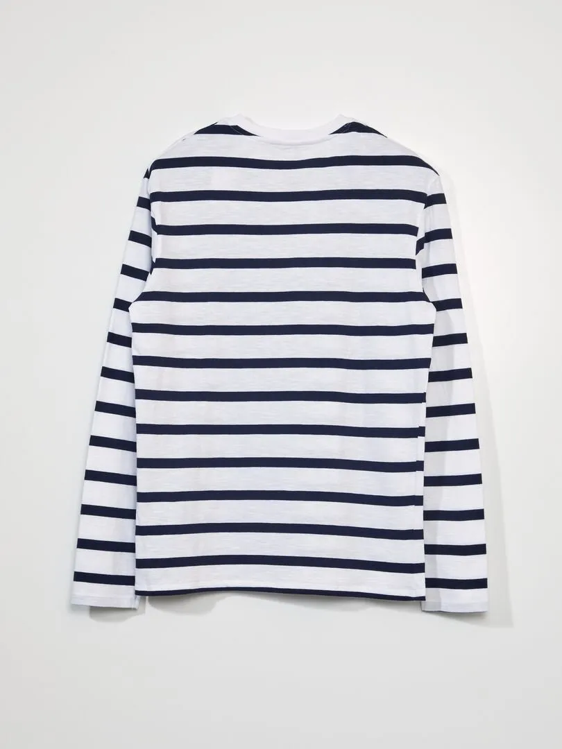 CAMISETA TIPO MARINERA  BLANCO