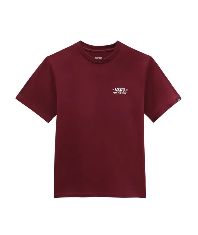 Camiseta Vans Essential Burgundy Niño