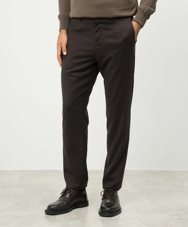 Canali Brown pants made of wool