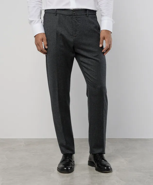 Canali Gray pants made of wool