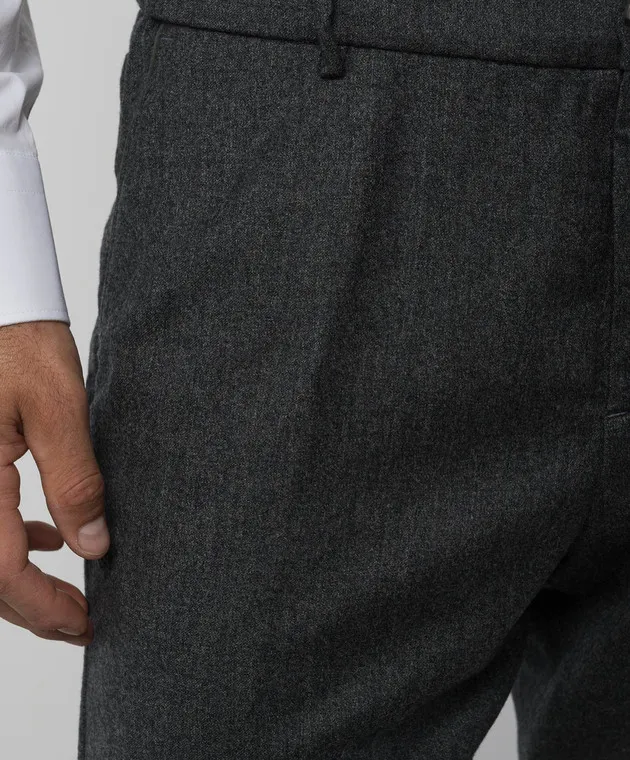 Canali Gray pants made of wool