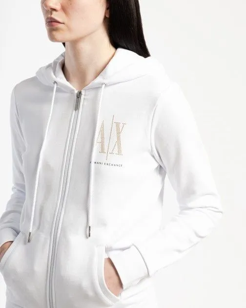 Chaqueta con capucha Armani Exchange 8NYM21 Blanco