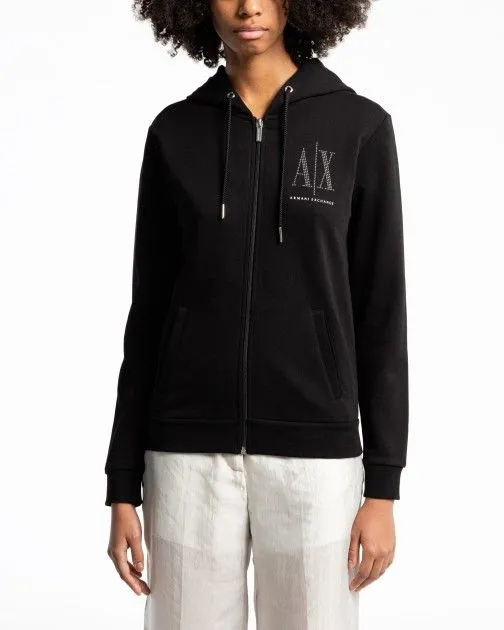 Chaqueta con capucha Armani Exchange 8NYM21 Negro