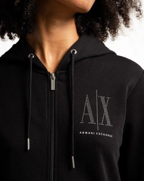 Chaqueta con capucha Armani Exchange 8NYM21 Negro