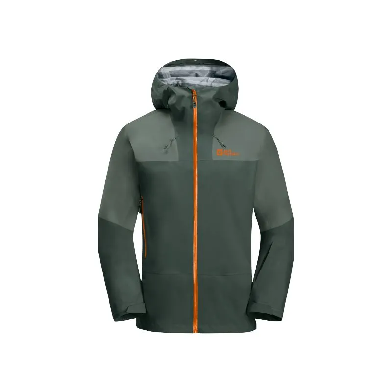 Chaqueta de esquí de travesía Hardshell para hombre JACK WOLSKINS ALPSPITZE TOUR 3L JKT (Negro oliva)