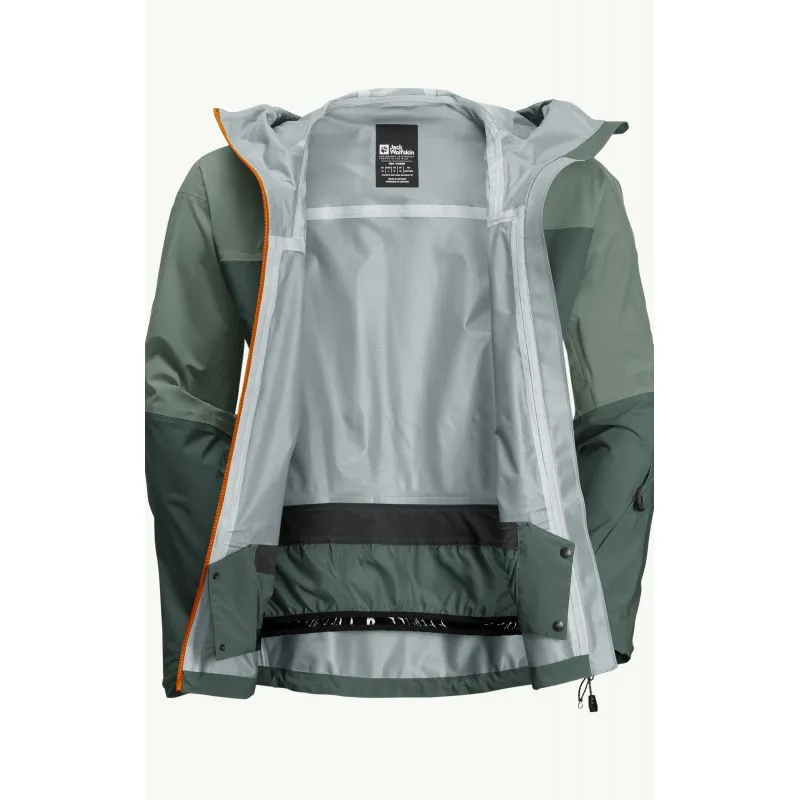 Chaqueta de esquí de travesía Hardshell para hombre JACK WOLSKINS ALPSPITZE TOUR 3L JKT (Negro oliva)