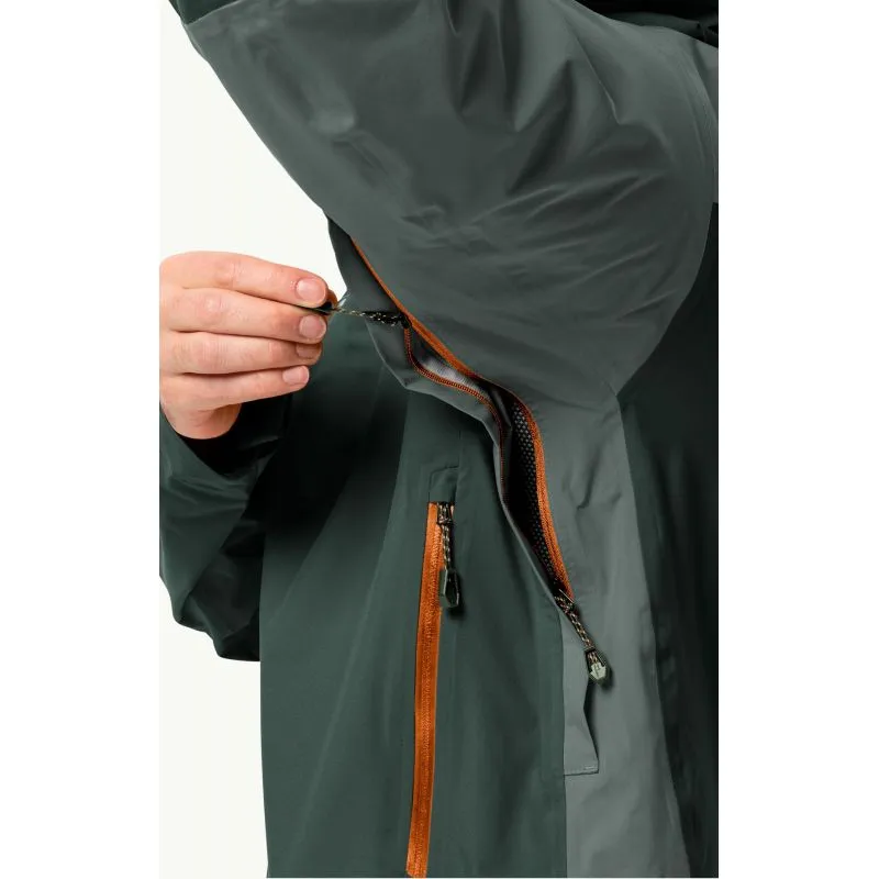 Chaqueta de esquí de travesía Hardshell para hombre JACK WOLSKINS ALPSPITZE TOUR 3L JKT (Negro oliva)