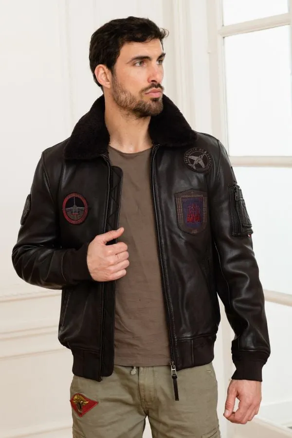 Chaqueta Hombre Patrouille De France Athos Alpha Brown