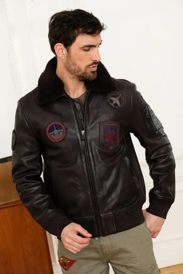 Chaqueta Hombre Patrouille De France Athos Alpha Brown