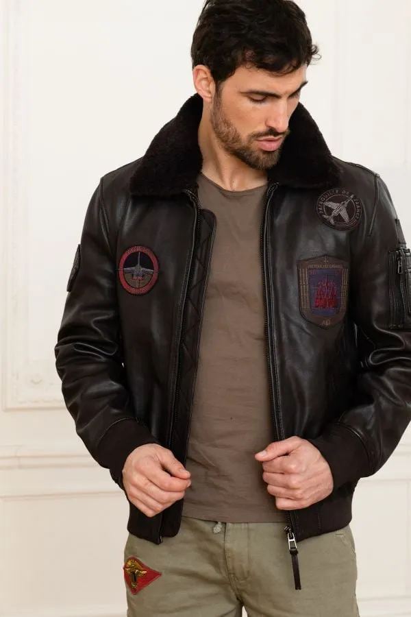Chaqueta Hombre Patrouille De France Athos Alpha Brown