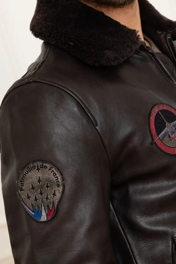 Chaqueta Hombre Patrouille De France Athos Alpha Brown