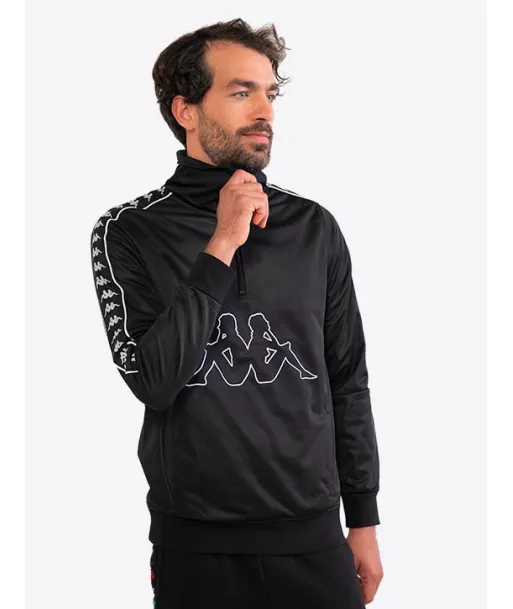 Chaqueta Kappa Cierre 1/4 Negra