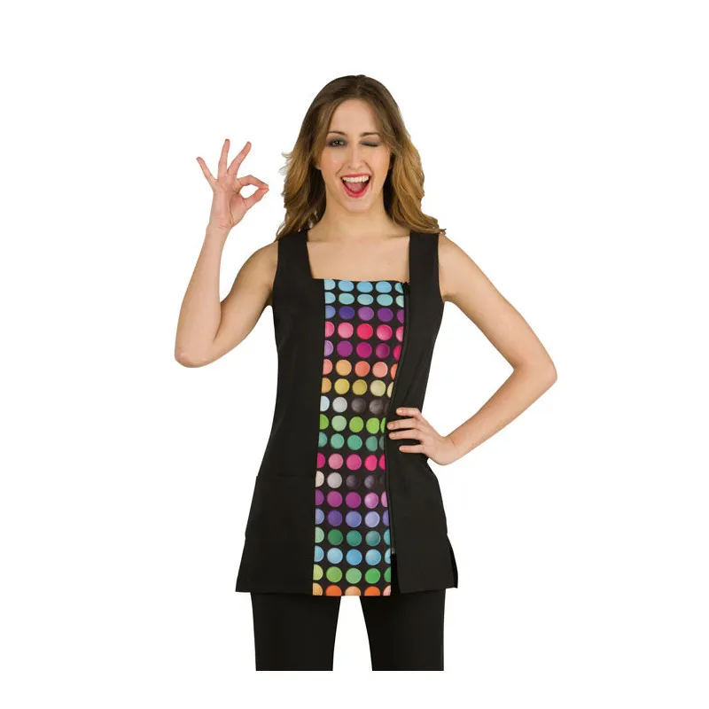 CHAQUETA NEGRA CíRCULOS DE COLORES  LACLA