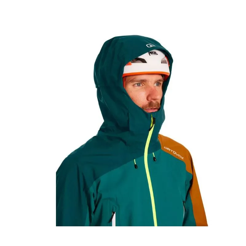 Chaqueta Ortovox Chaqueta Hardshell Westalpen 3l Light para hombre (verde pacífico)