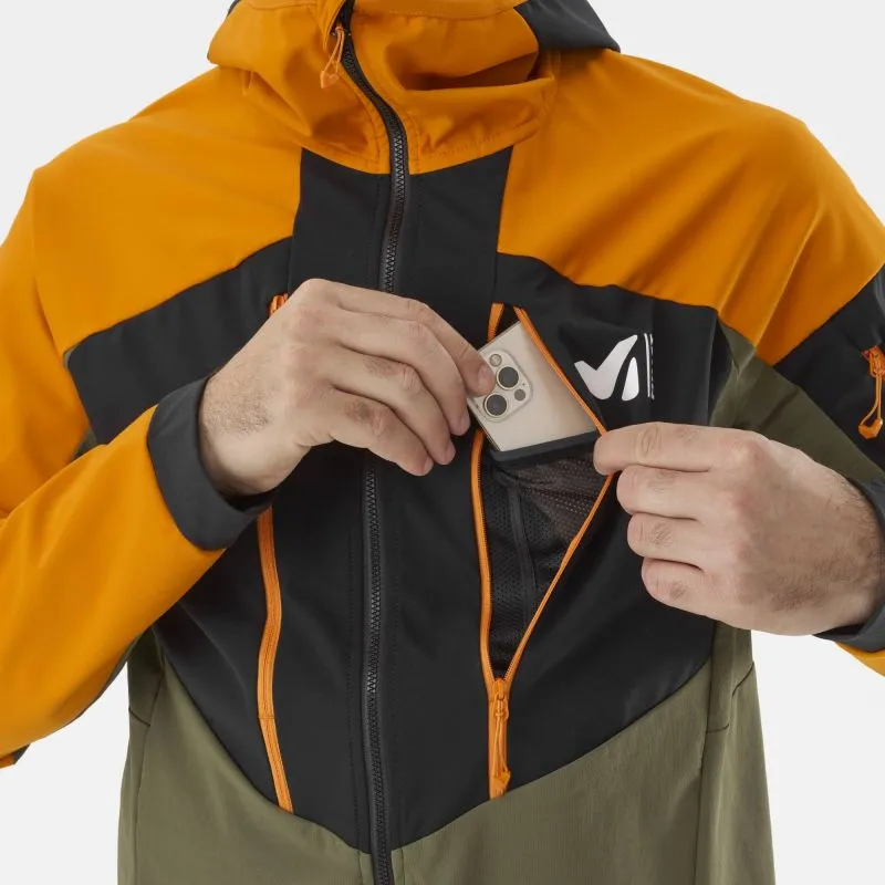 Chaqueta softshell para hombre Millet White Shield (IVY/MARACUJA)