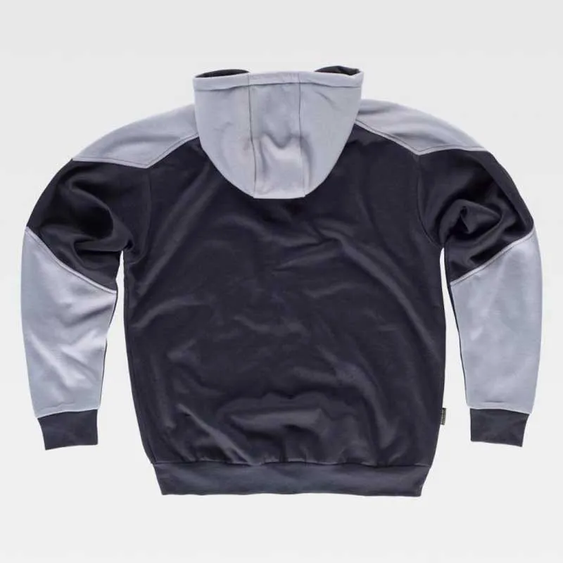 CHAQUETA SUDADERA COMBINADA CON CAPUCHA  WORKTEAM