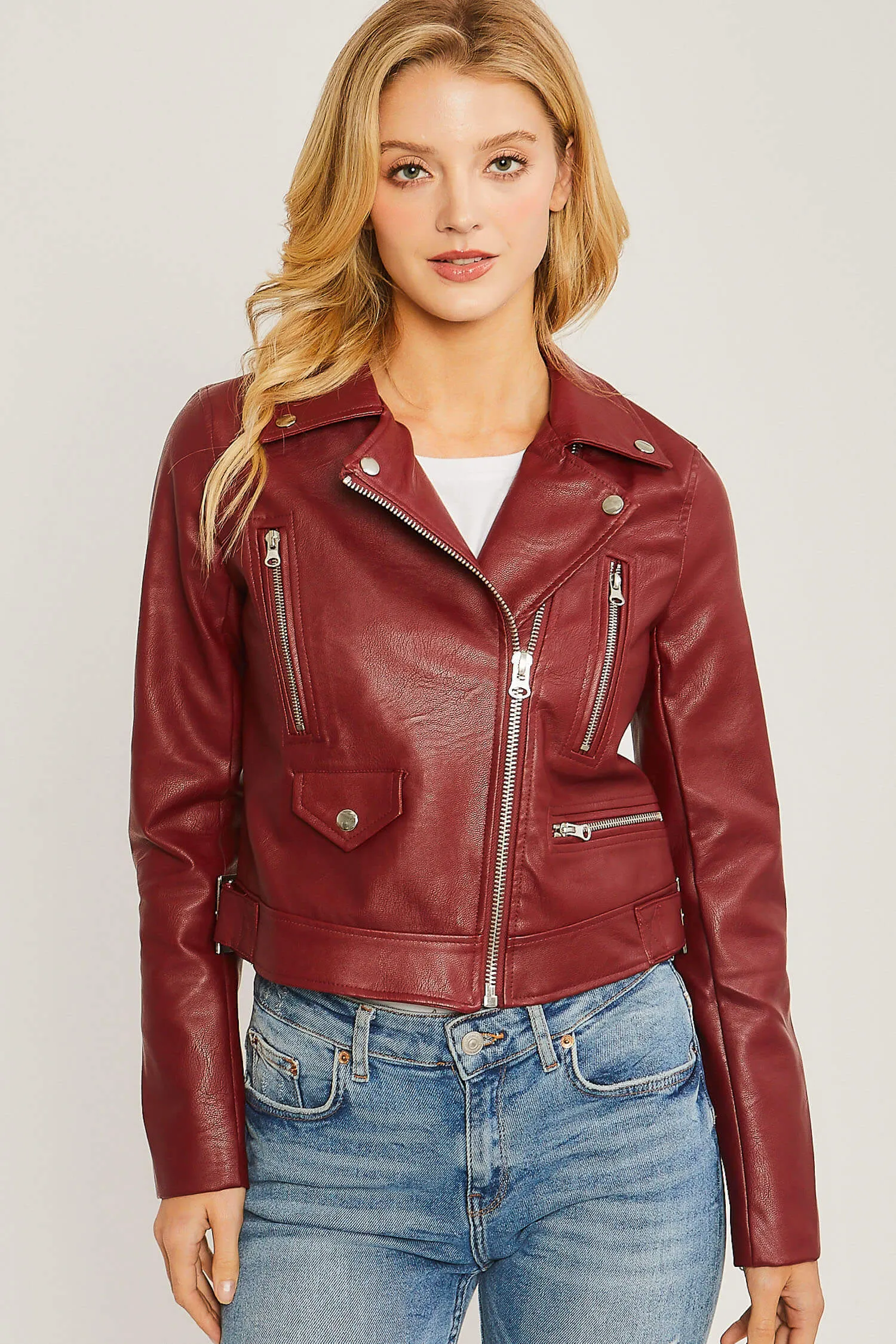 Chaqueta tipo Moto Jacket imitación piel