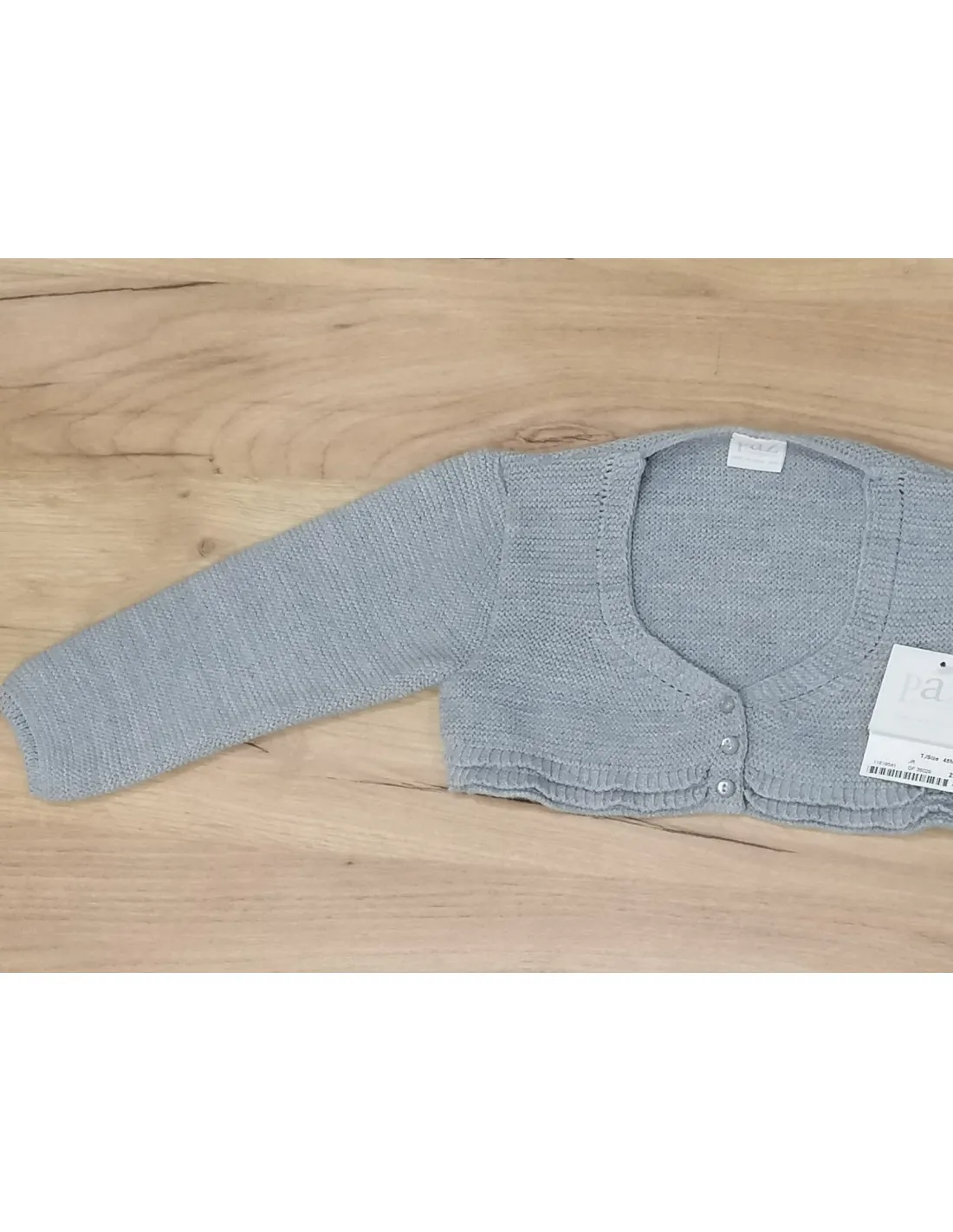 Chaqueta volante para niña Gris de Paz Rodríguez Invierno