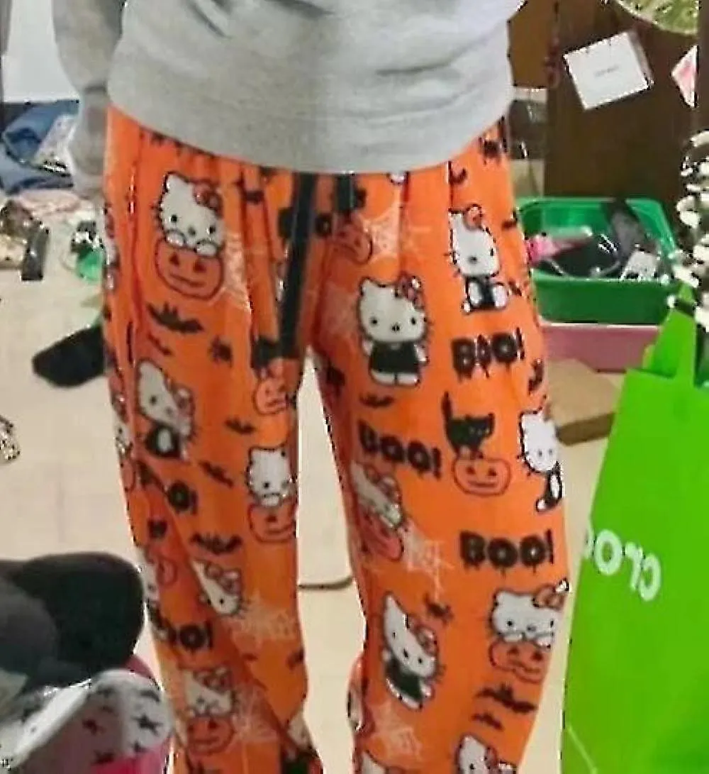 Christmas Gift Hello Kitty Flannel Pajamas Warm Women