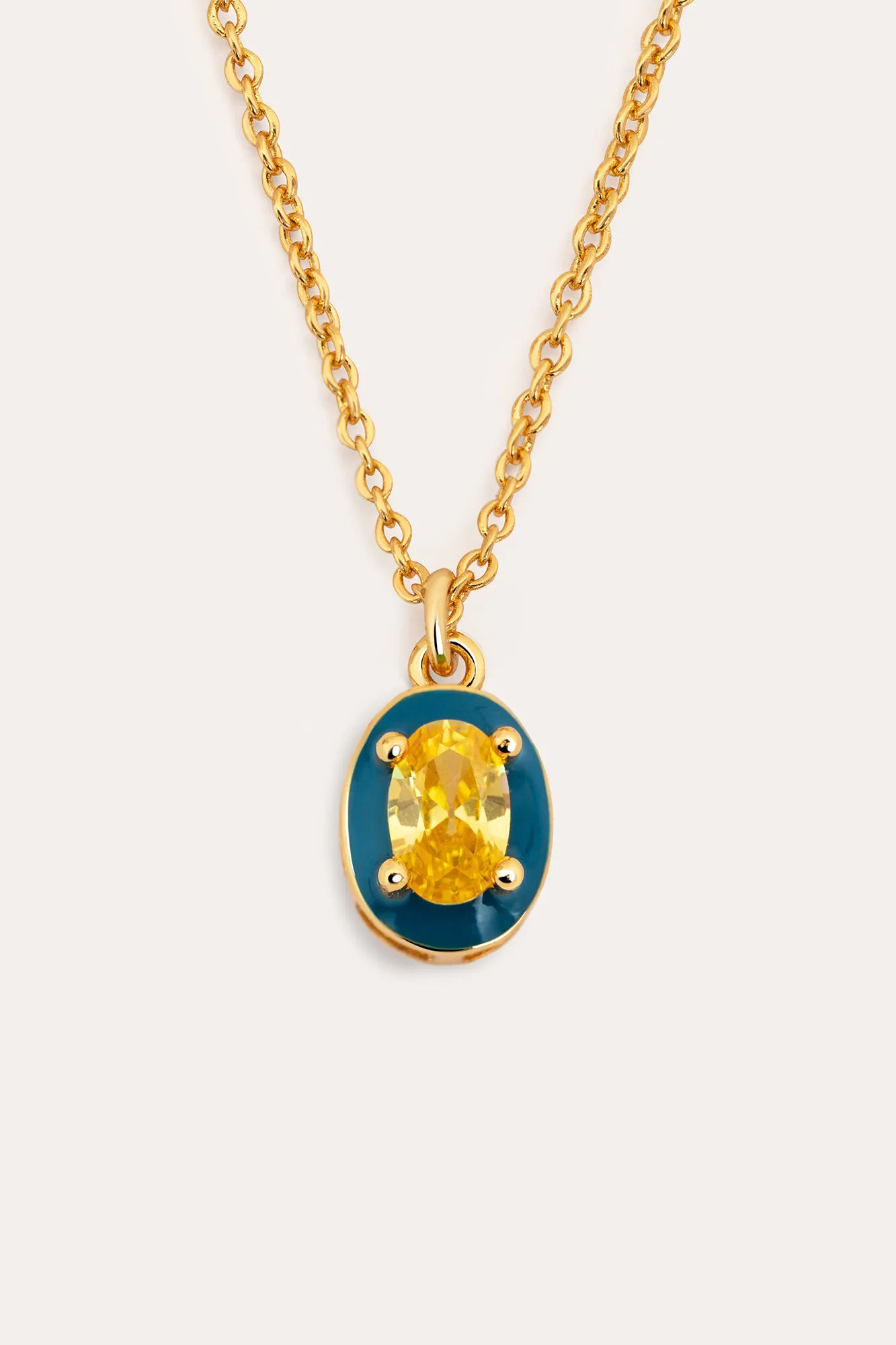 Collar Blue Pop Baño Oro 