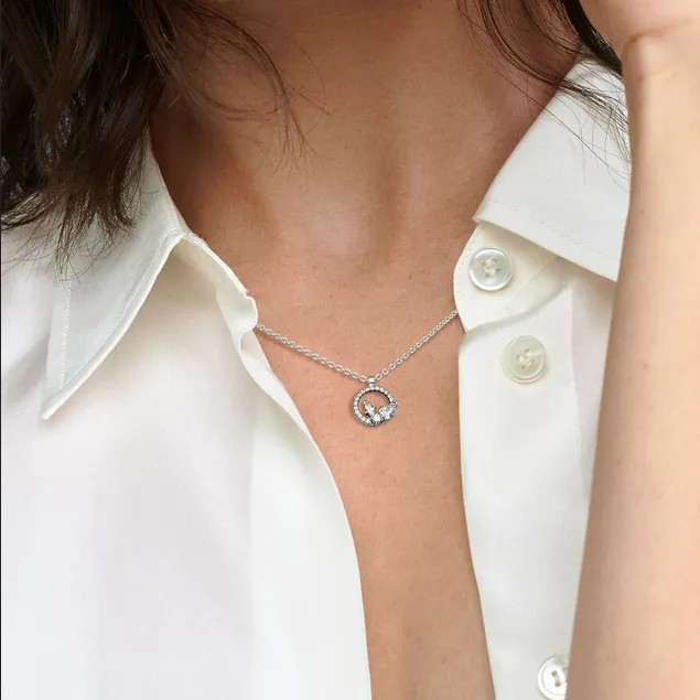 Collar Circulo y Herbario Brillante 392620C01
