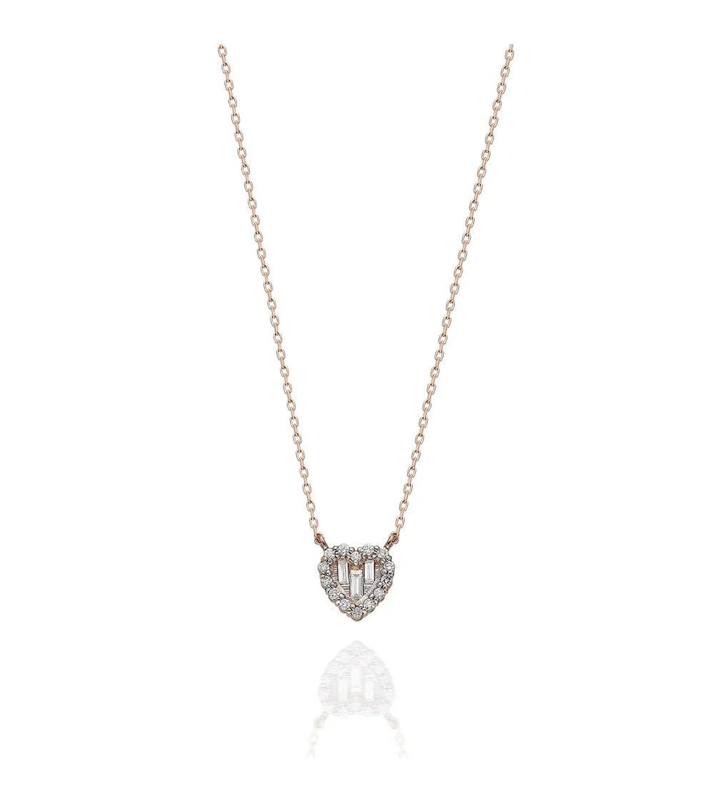 Collar Corazón 0,15 l Diamantes