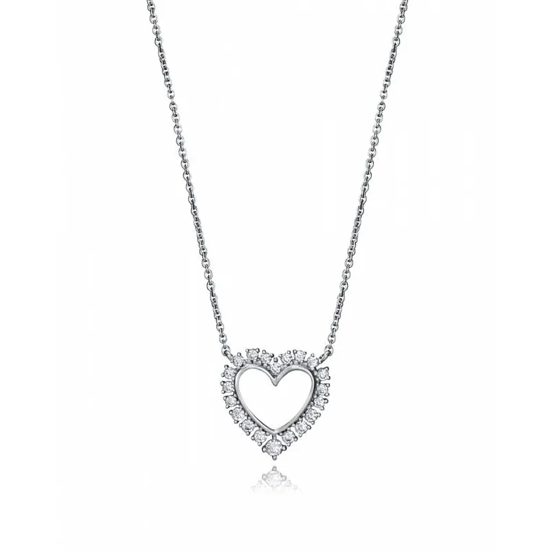 COLLAR DE PLATA CORAZóN CON CIRCONITAS 7118C00038