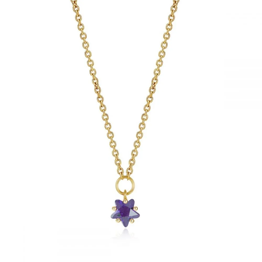 Collar Deneb Lavanda Oro